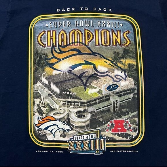 Vintage Denver Broncos Back to Back tee - Picture 2 of 5
